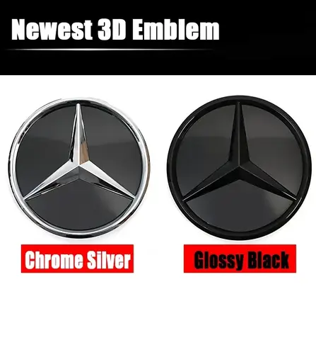 1pcs Star Badge Car Front Grill LED Emblem Light  For Mercedes Benz CLS W218 W205 W176 W212 W117 W207 W166 3D Mirror Logo