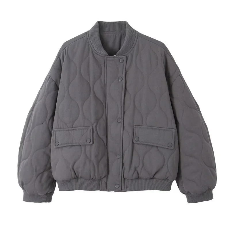 

AliExpress New European and American Women's Fashion Autumn Winter Loose Pilot Washed Cotton Jacket