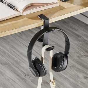 Gancho de borda de mesa ajustável, Gaming Headset Hanger, armazenamento de mochila estudantil, gancho suspenso, sem soco, organizador do escritório em casa 8 principais vendas botao joaninha - №7