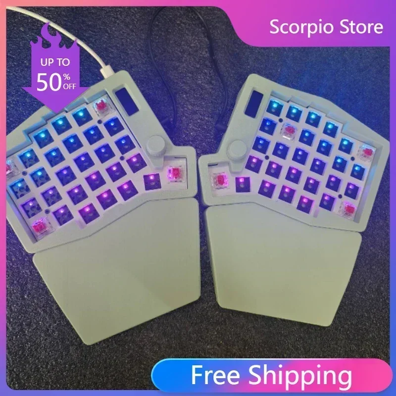 58key Sofle V2 RGB Wired Split Keyboard 66key 2.4G Wireless Split Keyboard Kit Aldebaran Magnetic Hand Support Custom Sofle Kit