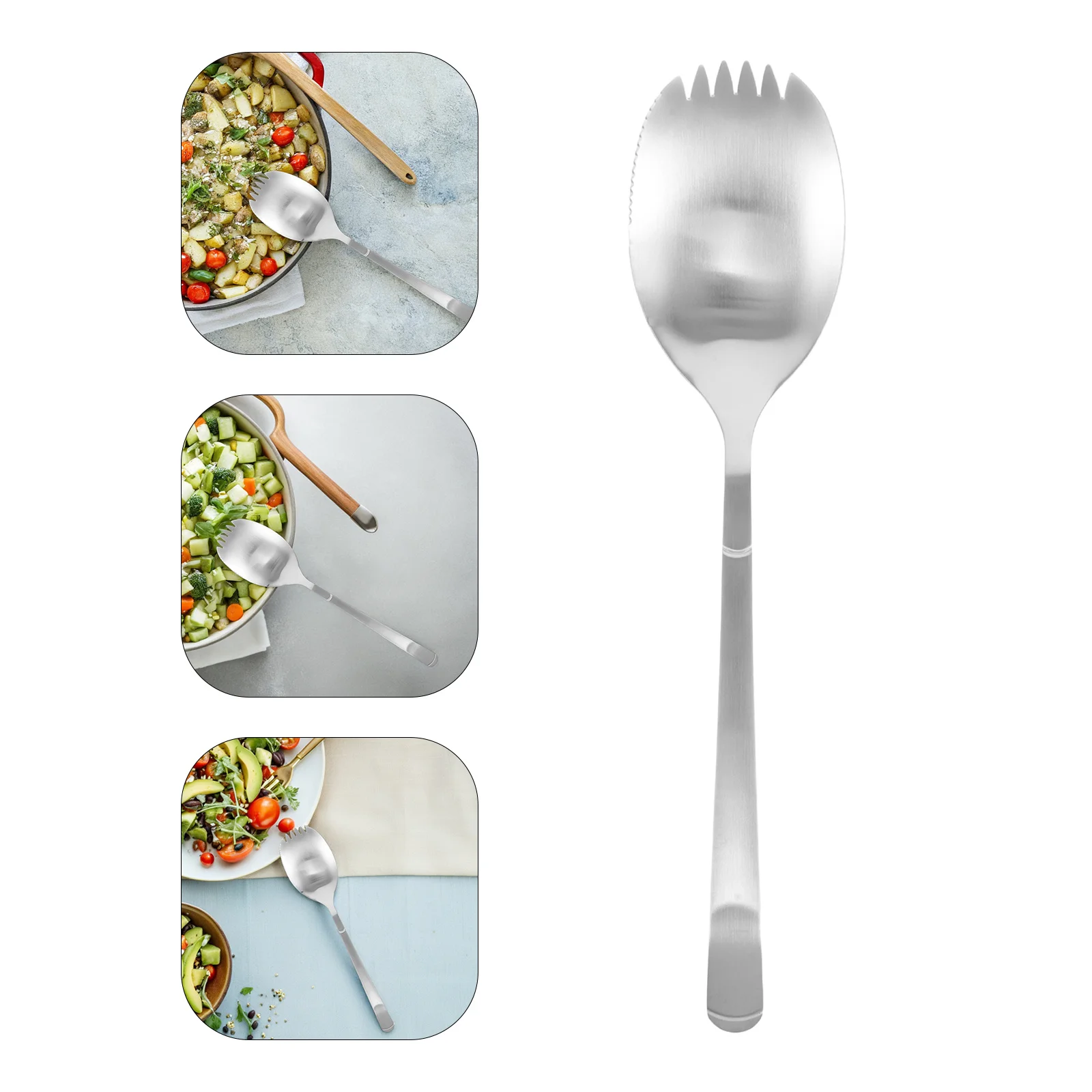 

Stainless Steel Serving Spoon Fork Combo Heavy Duty Buffet Servers For Catering Restaurant Home Use Kitchen Silverware Set