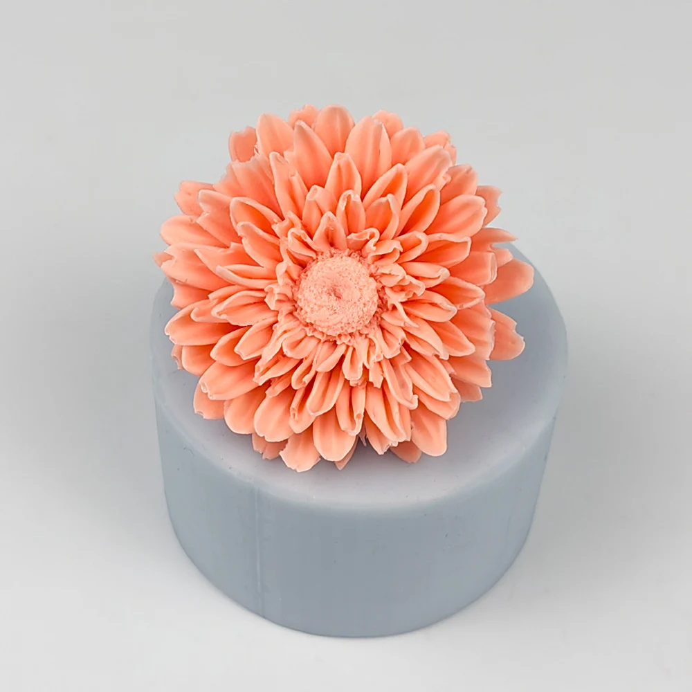 HC0442 PRZY Molds Silicone 3D Dahlia Flower Moulds Wedding Birthday Valentine\'s Day Soap Candle Mold Clay Resin