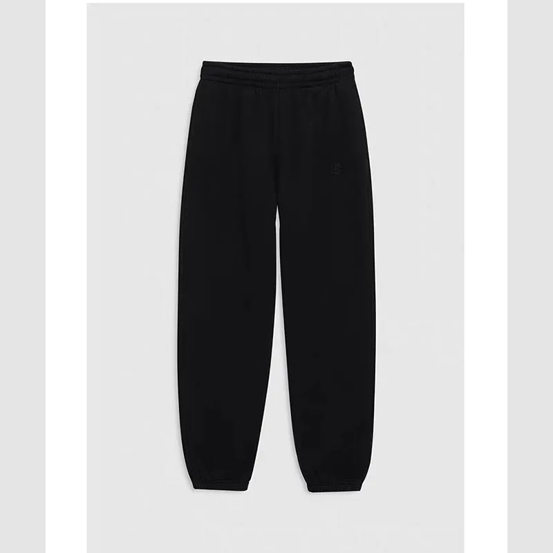 26 秋冬新作 刺繍入りフリーススウェットパンツ ストレートフリース レディーススウェットパンツ