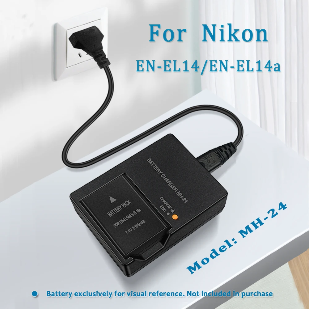 MH-24 Battery Charger For Nikon EN-EL14 EN-EL14a  for P7000 P7100 D3100 D5100 D3200 D3300 D5200 D5500  Camera ENEL14 EL14A