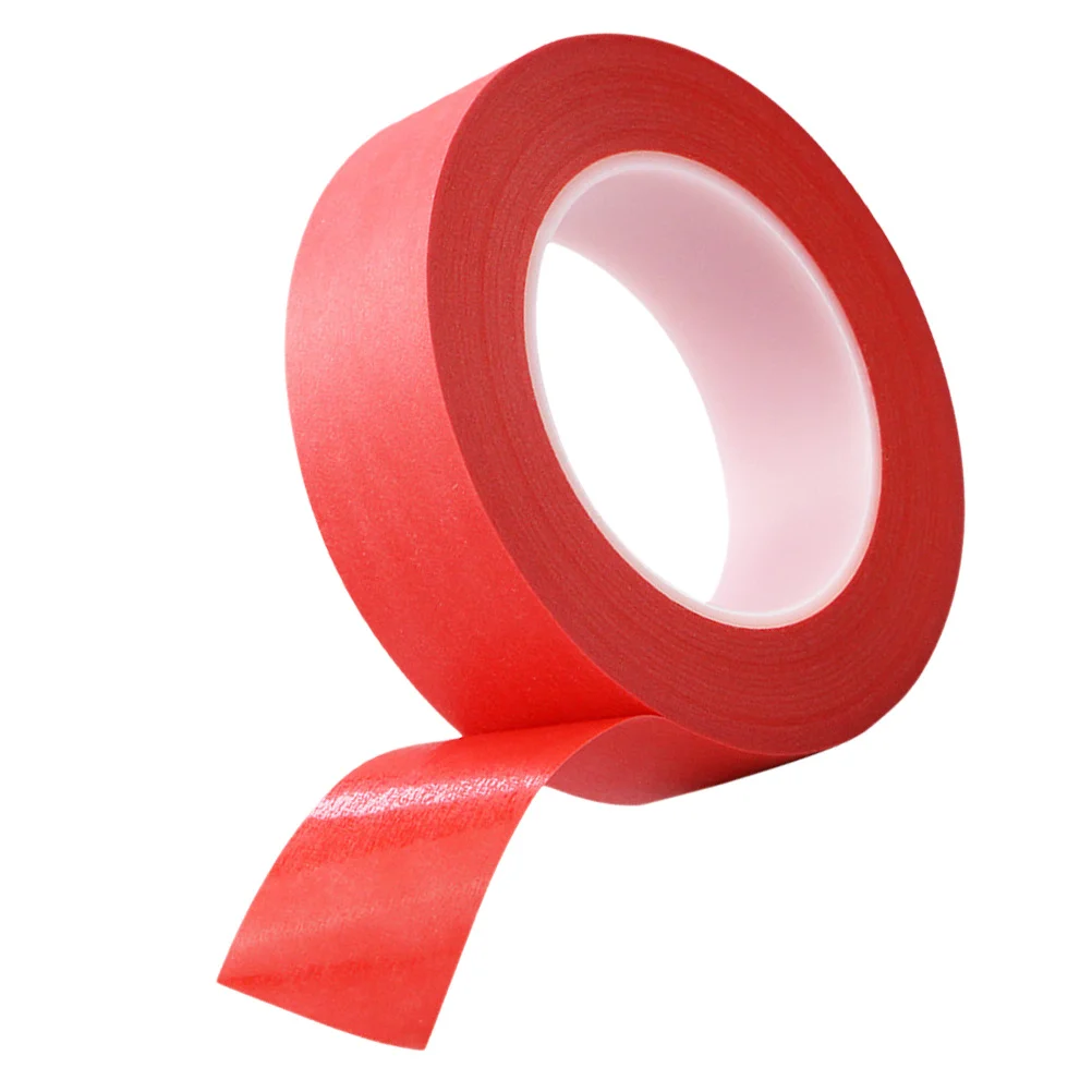 

TEHAUX 108ft Red Masking Tape 20mm Wide for Painting Crafts Decorative Stickers Adhesive Paper Labeling Artists Use