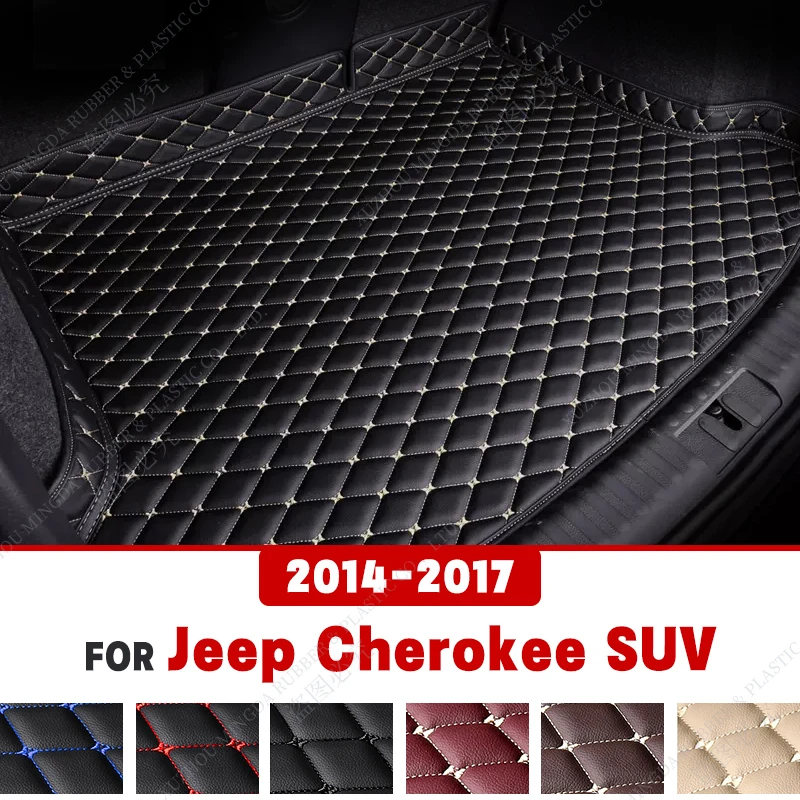 Tikar bagasi mobil untuk Jeep Cherokee SUV 2014 2015 2016 2017 penutup Aksesori Interior karpet kapal kargo