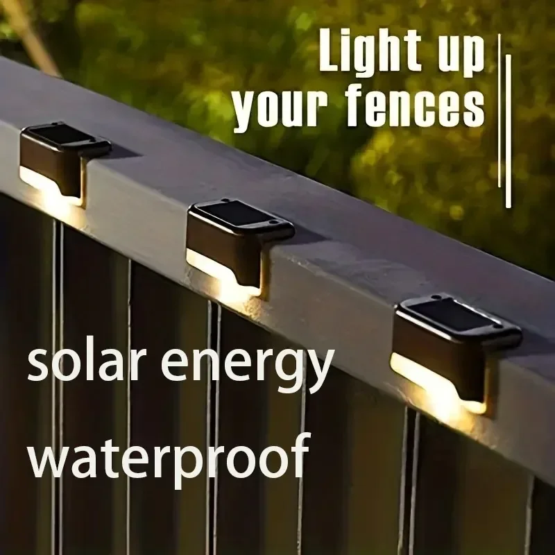 

4/8/12/16pcs Solar LED Lights Outdoor Garden Light Deck Lamp Solar Stairs Light Waterproof Led Solar Step Lamp Patio Decoration