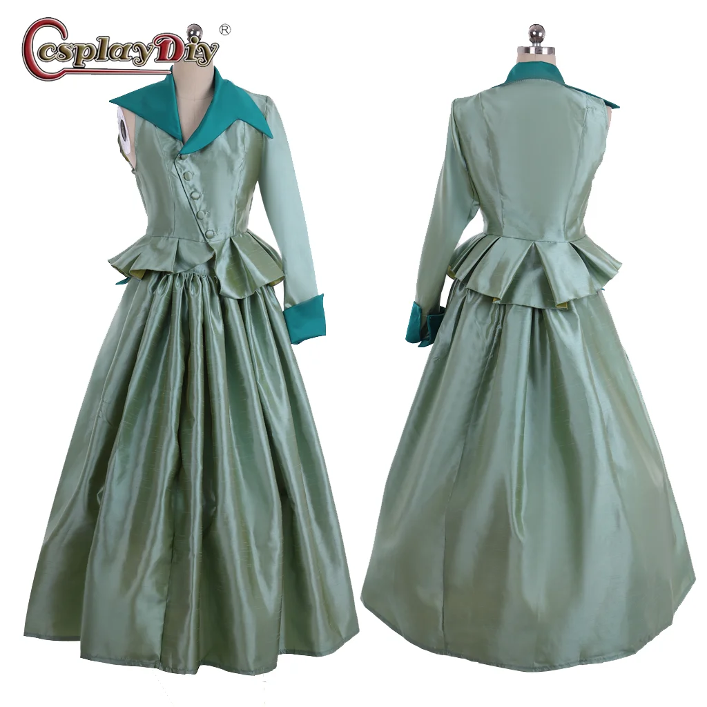 

In Stock Cosplaydiy Musical Wicked Glinda Cosplay Green Dress The Good Witch Cosplay Custom Made Halloween Carnival Party Dress