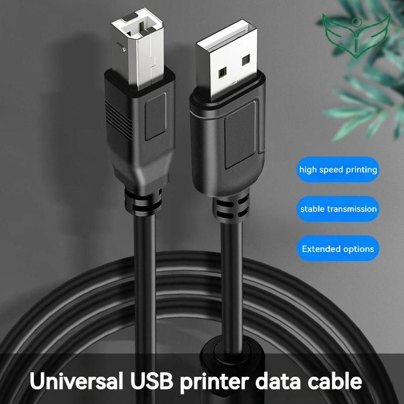 

USB Data Cable 1.5M 3M 5M 10M for Printers, Fax Machines, Scanners Hd 1:1 Data Cable Connect Cable to Computer Printer