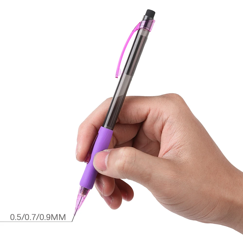 8Pcs/Set 0.5/0.7/0.9mm Plastic Mechanical Pencil Smooth Writing Drawing Automatic Pencil Office School Stationery Supplies