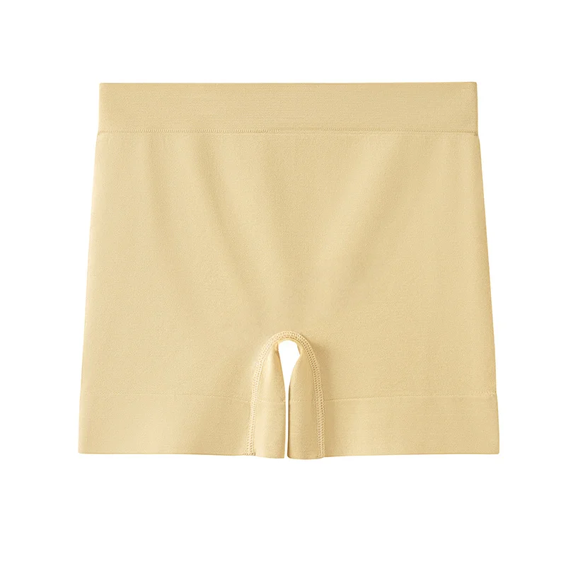 Calzoncillos de seguridad sin costuras de cintura alta para mujer, ropa interior antideslizante de corte plano con costura interior para Anti Peek, comodidad durante todo el día, seda helada