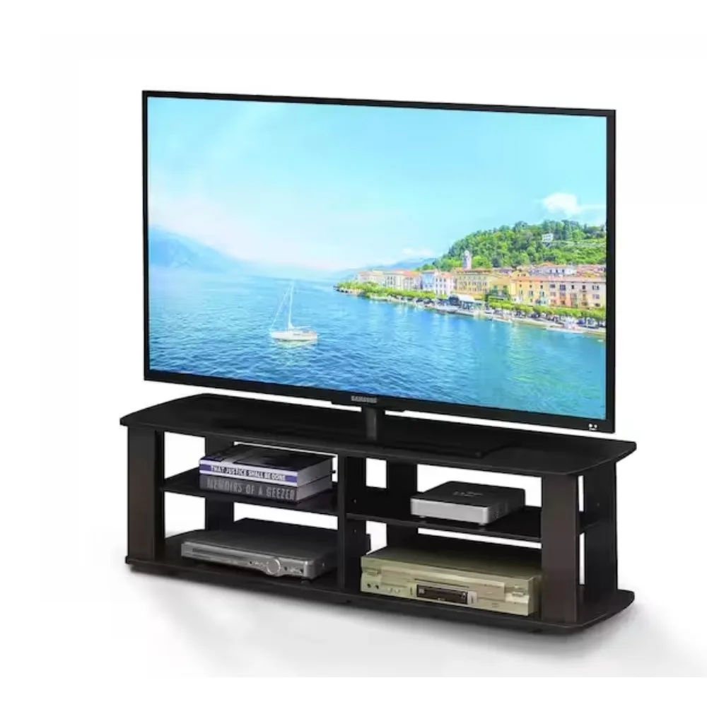 

THE 43 in. Particle Board TV Stand Fits TVs Up to 42 in. with Open Storage