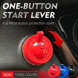 Car Starter Button Cover Start Stop Button Cover Protector Car Start Decals Car Start Button Cover Sticker Car Interior Decor