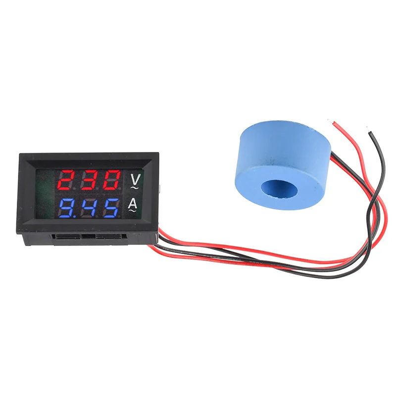 AC 50-500V Digital LCD Voltmeter Ammeter 10A 50A 100A 220V Voltage Current Meter Tester Detector Current Transformer
