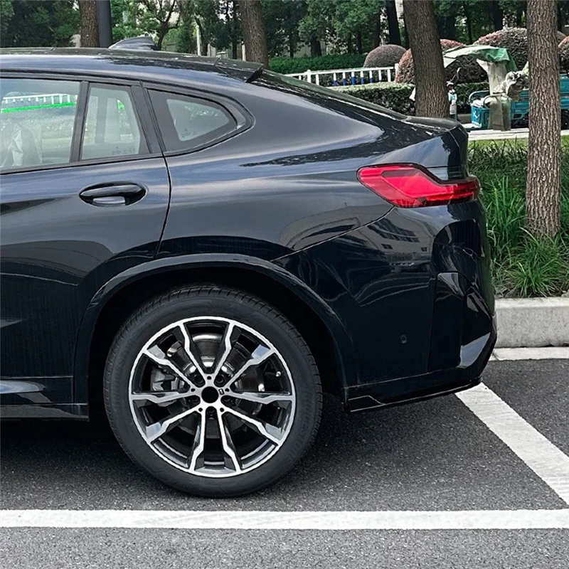 

For BMW X4 G02 LCI M Sport 2022+ Rear Bumper Lip Angle Diffuser Splitter Spoiler Protector Gloss Black Parts Accessories