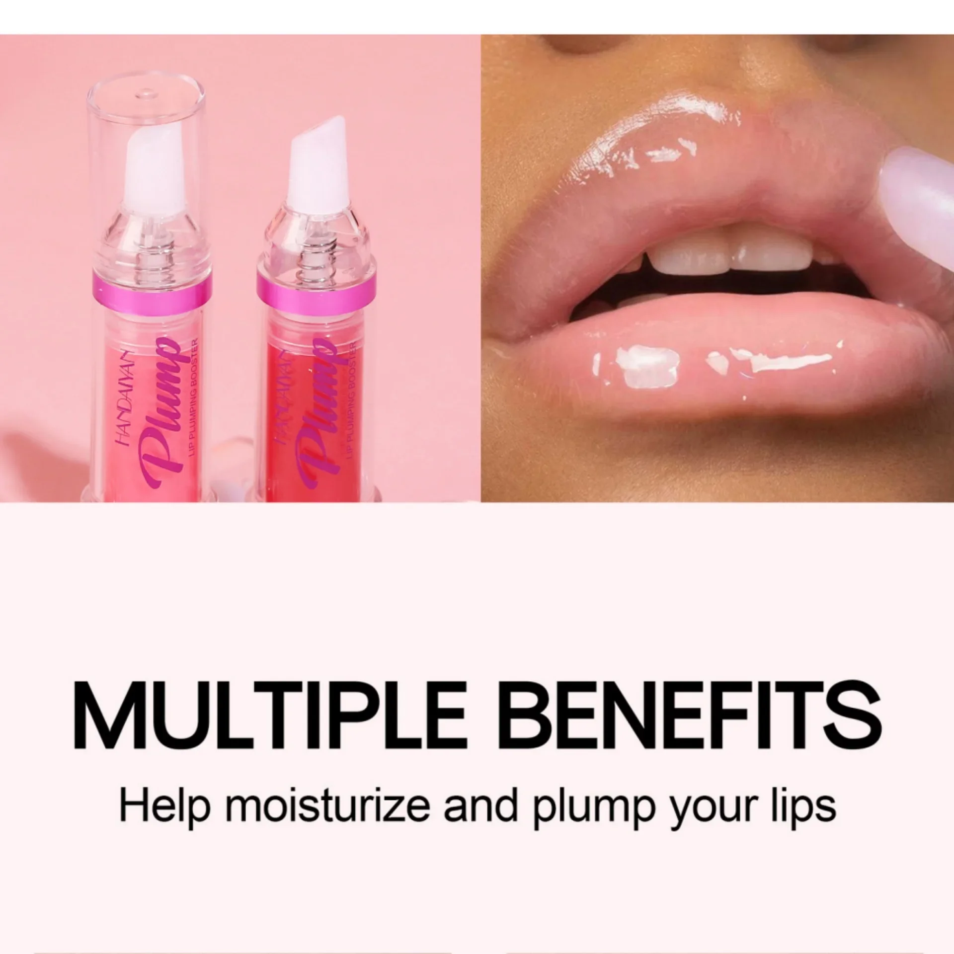 HANDAYAN 6 สี Lip Plumping Booster Moisturizing Clear Lip Gloss Plumping Honey Lip Oil Rich Lips Lipgloss แต่งหน้า
