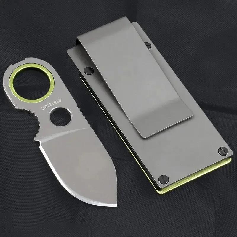 Portable Pocket Knife EDC Camping Multi-tool Fixed Blade Keychain Knife Multi-purpose Mini Fruit Knife for Self Defense Hiking