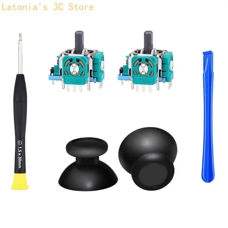3D-Analog-Joystick-Kit mit 2 Wippkappen und Hebelwerkzeug und Schraubendreher für P5 X3UB – Detail 3