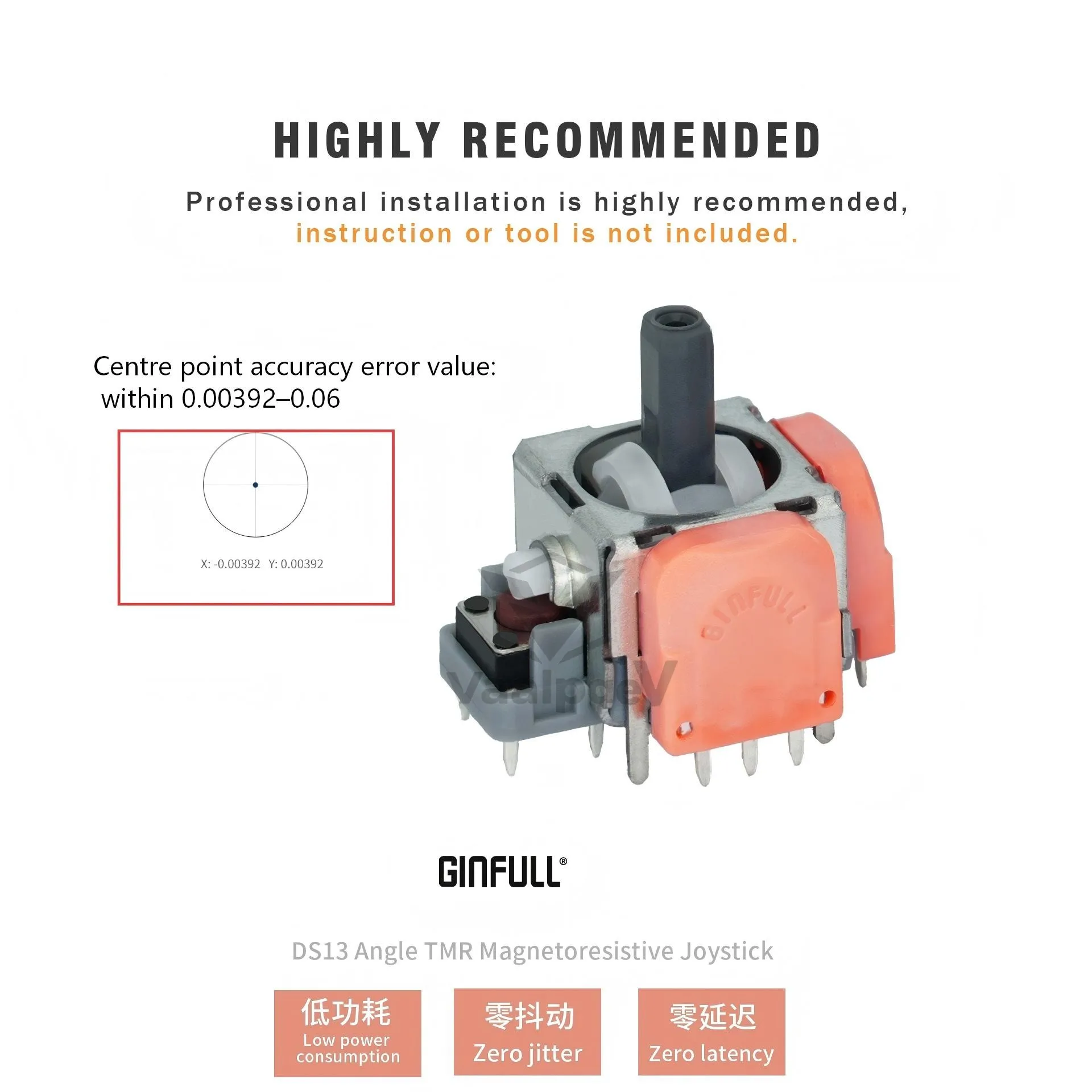 TMR MAX Electromagnetic JoystickGamepad Repair Replacement Anti-Drift for PS5 PS4 Xbox Series Controller
