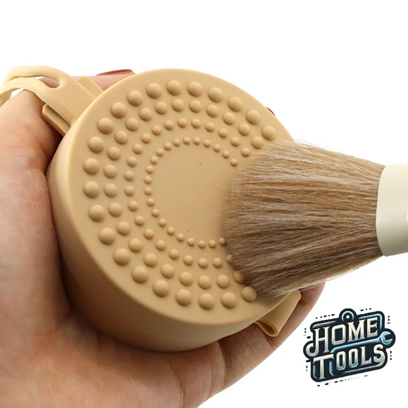 Makeup Sponge Holder Silicone Multi-hole Beauty Sponge Storage Case Beauty Eggs Container Shatterproof Storage Box With Mirror