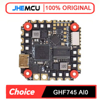JHEMCU GHF745AIO F745 Flight Controller with MPU6000 & BLHELI32 40A/50A 4in1 ESC - 25.5x25.5mm, 3-6S for FPV Freestyle Drones
