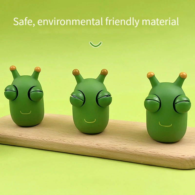 Brinquedo de descompressão engraçado globo ocular explosão squeeze brinquedo mole vegetal worm fidget brinquedo lagarta alívio do estresse inseto antiestresse