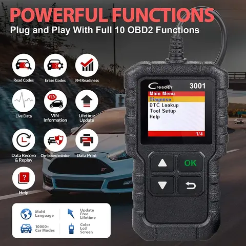 Launch X431 CR3001 Поддержка полной функции OBDII / EOBD Creader 3001 диагностический инструмент многоязычный PK CR319 OM123 сканер кодов