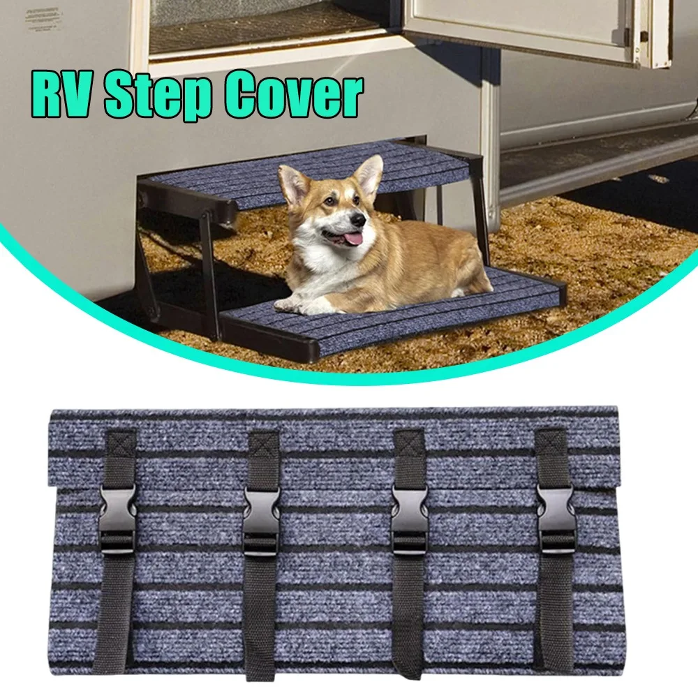 قابل للتعديل عدم الانزلاق RV خطوة حصيرة العربة درج فقي الوسادة لسهولة التركيب تنظيف الأوساخ حماية مقطورة تخييم فان الملحقات