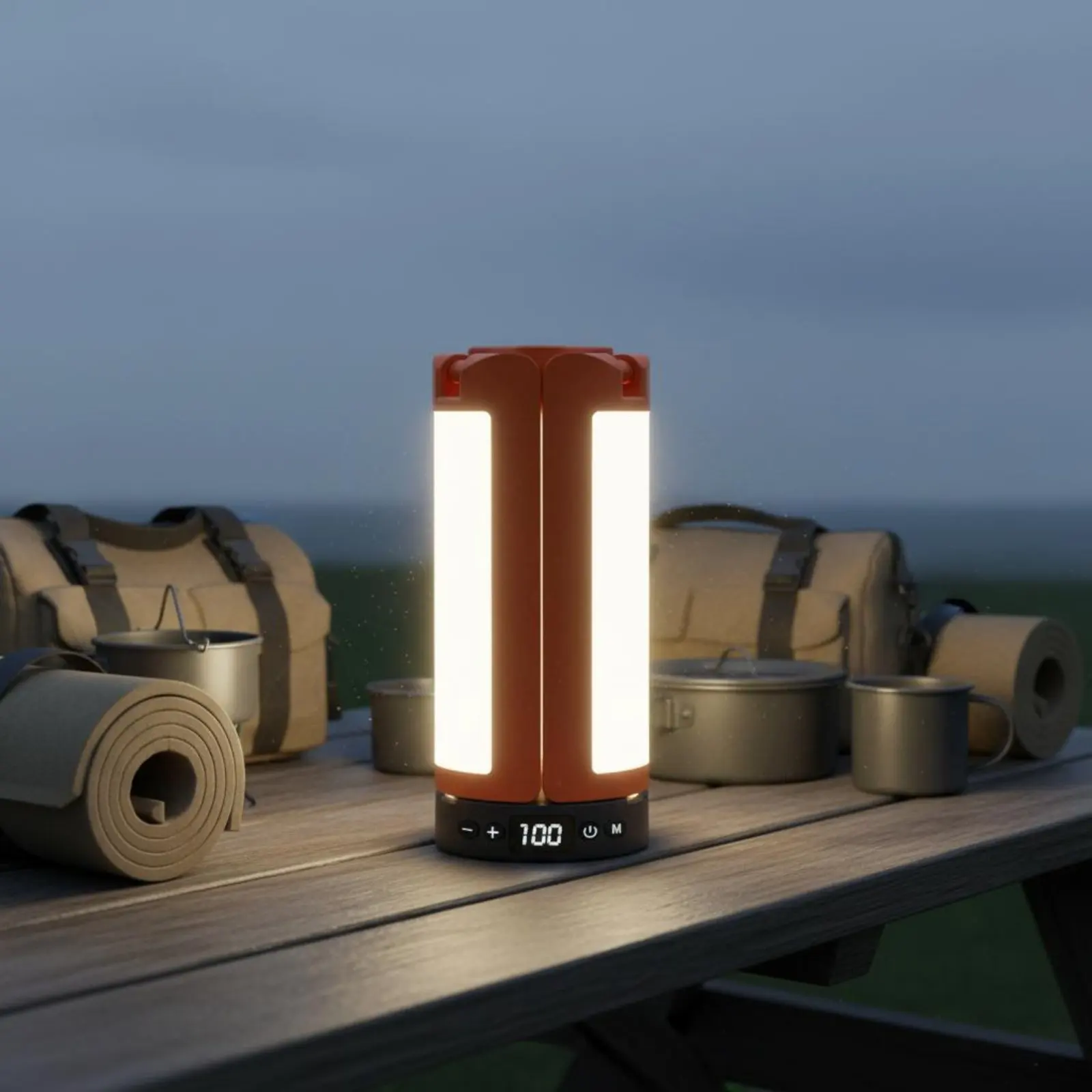 Telescopic Tent Lamp Adjustable Height Portable Camping Lamp Folding Camping Light Dimmable Outdoor Lighting view 6