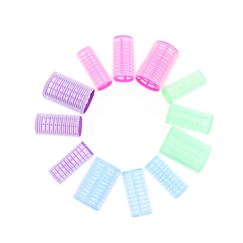 Self-Grip Hair Rollers Heatless Hair Curlers No Heat Hair Bang Volume Self-adhesive Hook & Loop DIY Styling Tool