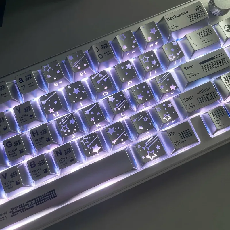 Original factory height compatible mechanical keyboard with side engraved translucent characters 60-108