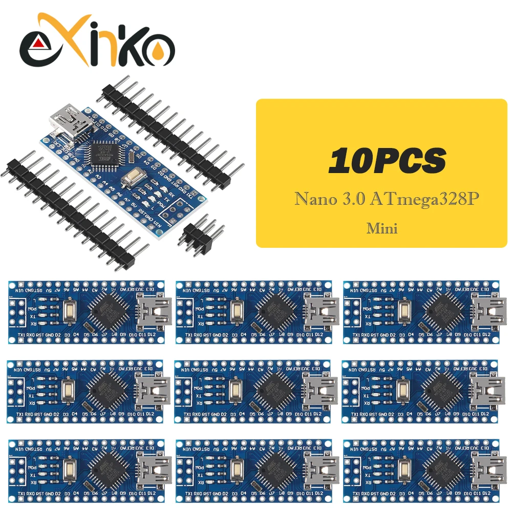 1-10PCS Type-C / Mini USB Nano 3.0 With the bootloader compatible Nano controller for arduino CH340 USB driver 16Mhz ATMEGA328P