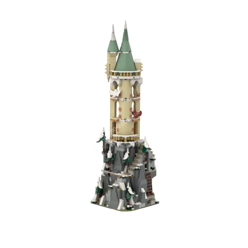

670 деталей, конструктор MOC: Модульный Замок Хогвартс (Поместье Баррио) по мотивам Гарри Поттера, кирпичики для сборки, игрушки DIY для детей и взрослых, рождественские подарки