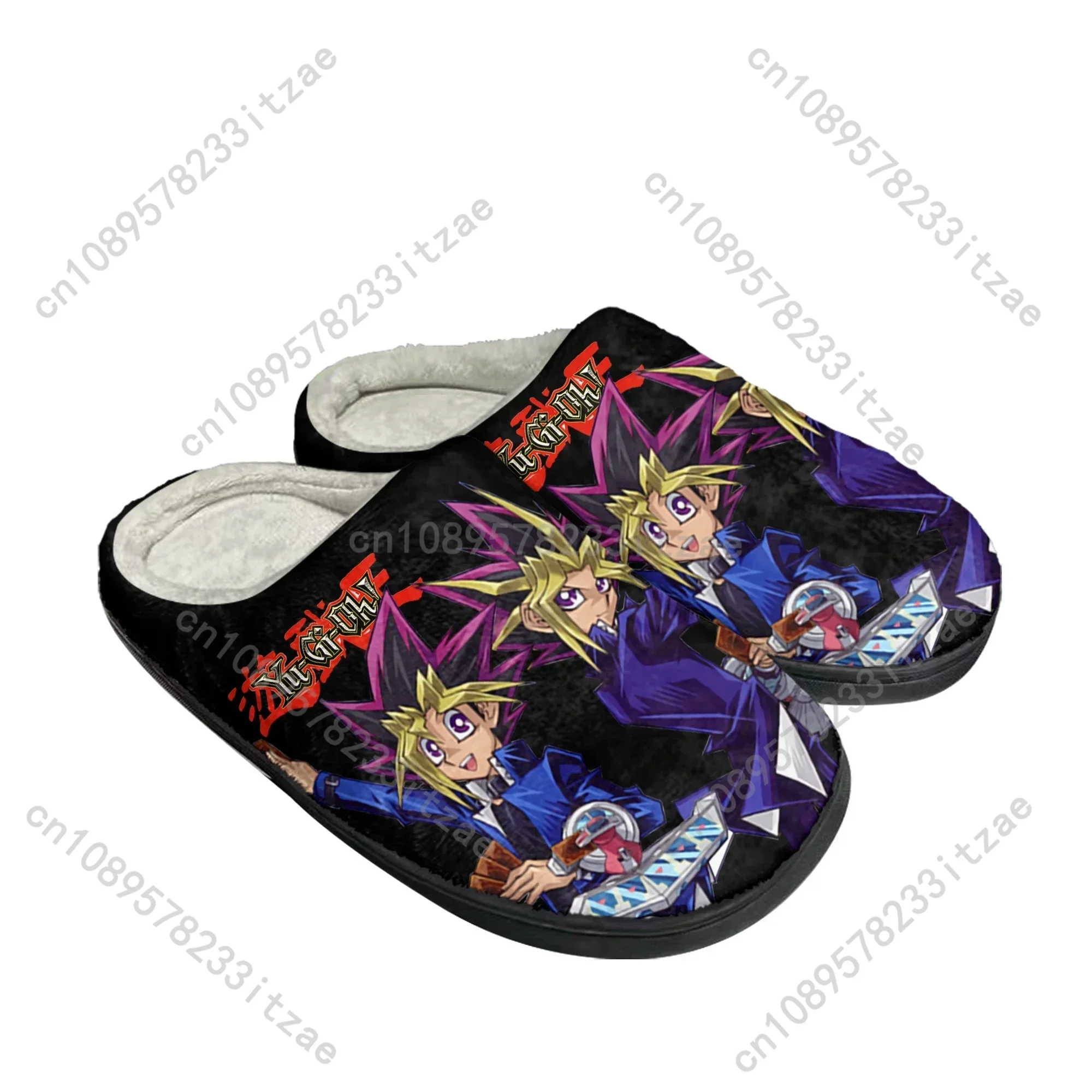 

Hot Yu-Gi-Oh Yami Mutou Millennium Puzzle Home Cotton Custom Slippers Mens Womens Youth Boy Girl Plush Keep Warm Shoes Slipper
