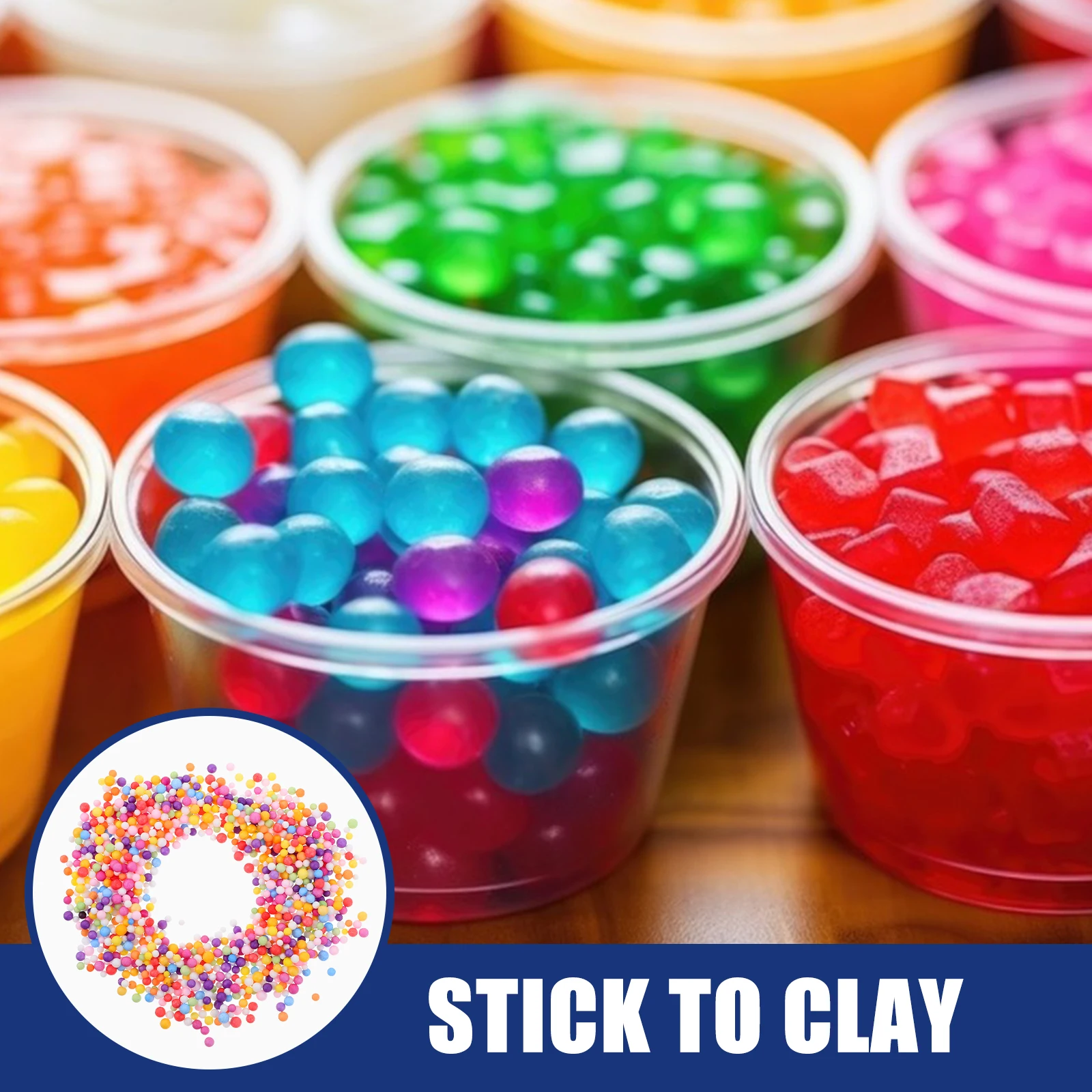 Boules de particules de mousse, paquet de 2G, accessoires colorés légers et robustes, projets artisanaux, Pigments de cristal en résine, transparents, Non toxiques, solides