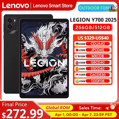 Lenovo LEGION Y700 2025 Tablet Global ROM Snapdragon 8 Gen 3 Octa Core 8.8 Inch 165Hz Display Android 6550mAh Pad PC