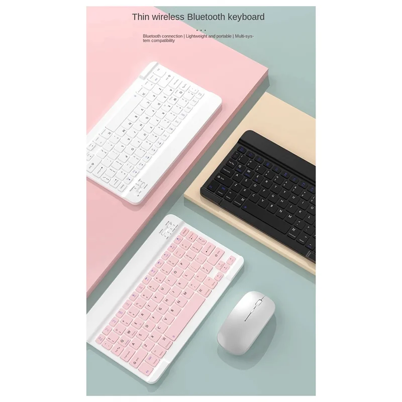 Mini Wireless Bluetooth Keyboard Phone Tablet PC Portable Bluetooth Keyboard Mouse for Samsung Xiaomi Android Apple A