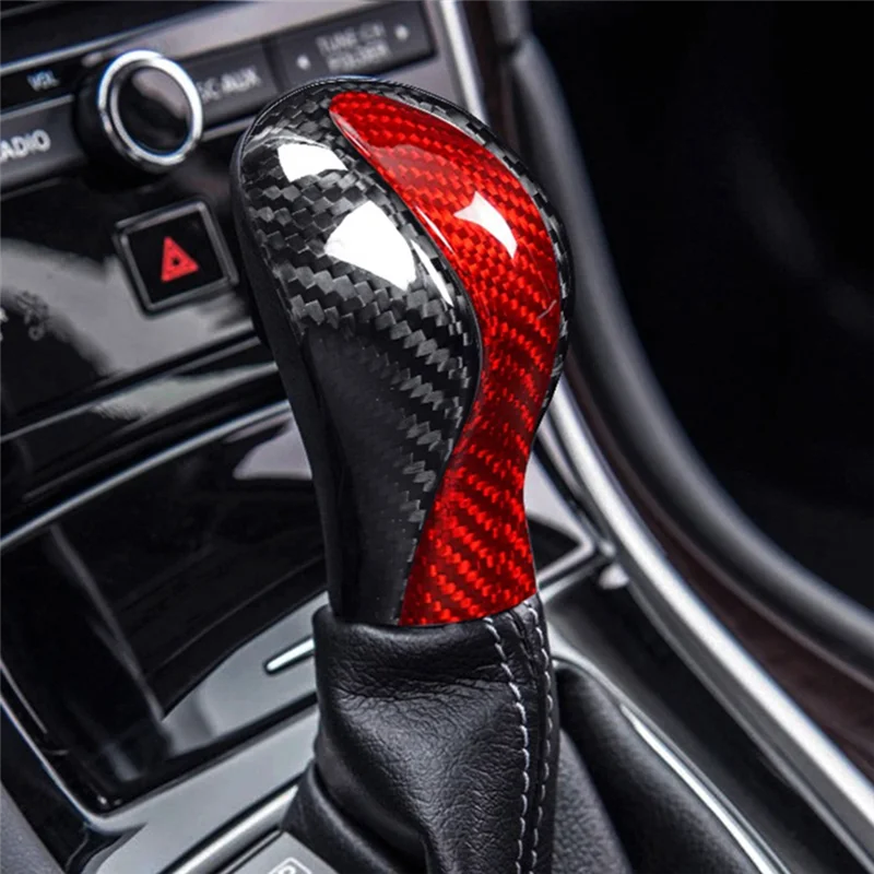 

Carbon Fiber Car Gear Knob Cover Trim Gear Shift Lever Knob Sticker For Infiniti Q50 2014 2015 2016 2017