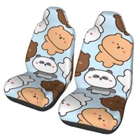 cute little bear 2pcs Print Car Seat Covers for Women and Men, Universal Auto Front Seat Protector Fits for Car, SUV Sedan,