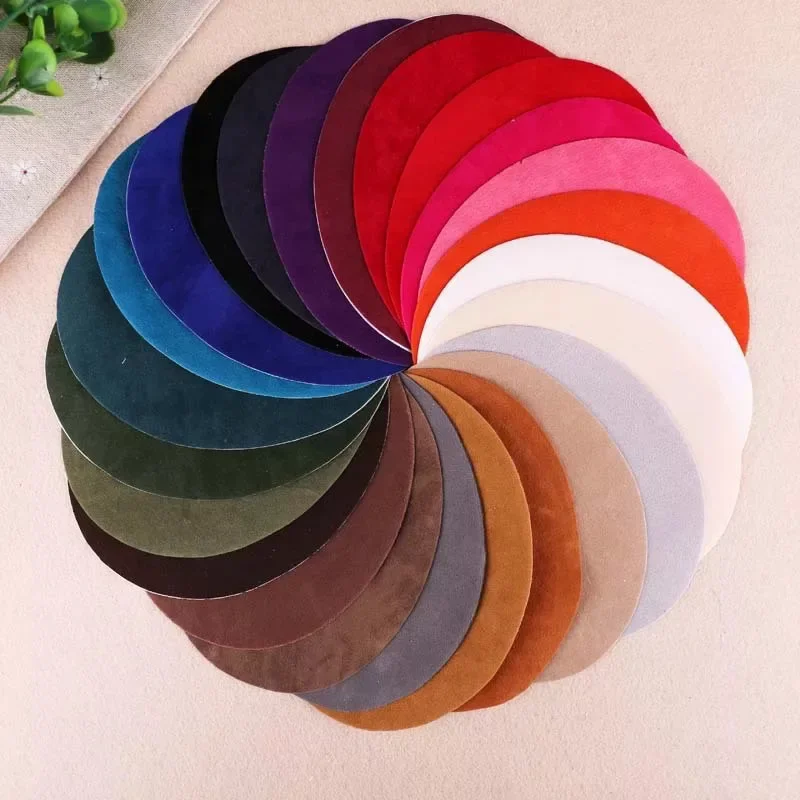 Creative Tailoring Suit Jacket Sweater Elbow Knee Decoration Universal Patch Deerskin Velvet Oval Ironing Adhesive Patch