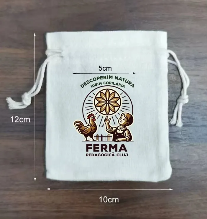 1000 Pieces 10x12cm Custom Drawstring Cotton Canvas Bags Multi-Color Logo Hot Stamping Gift Pouches for Business Promotions
