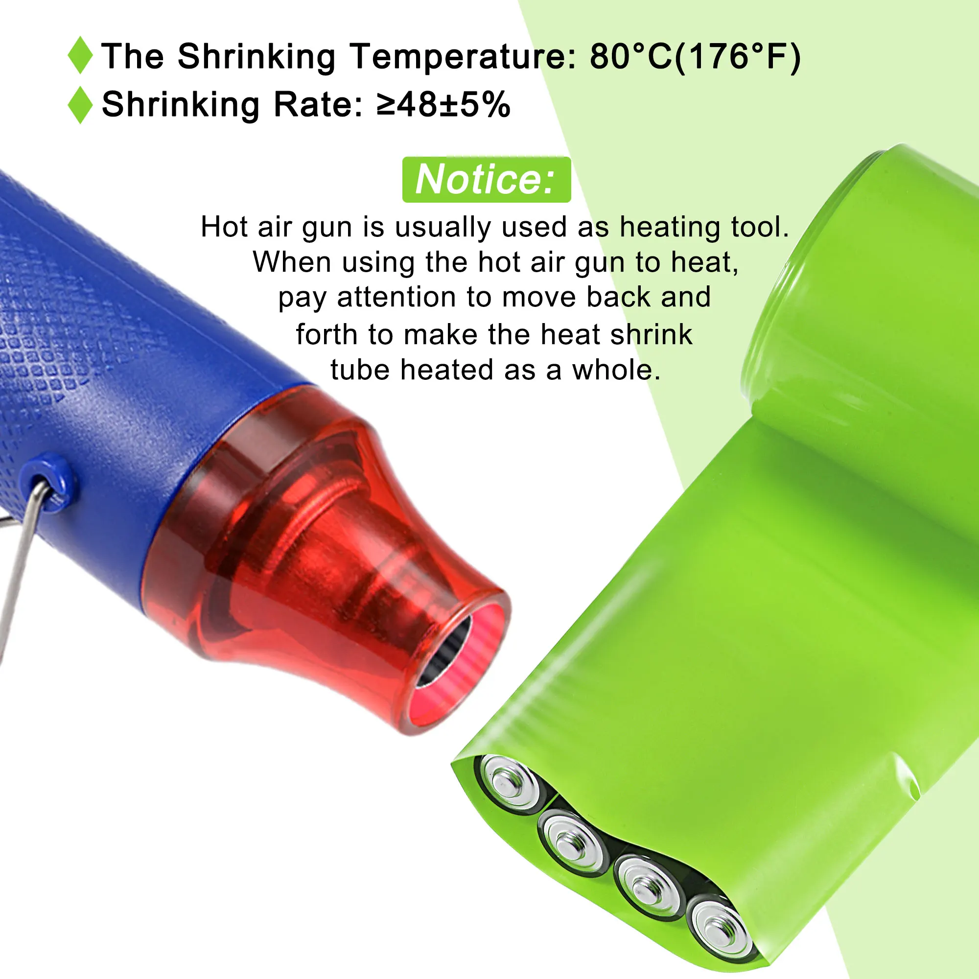Tubo termorestringente in PVC per involucro batteria da 1-10 m, diametro 14-153 mm, larghezza piatta 23-240 mm, buon isolamento, tubo termorestringente per batteria