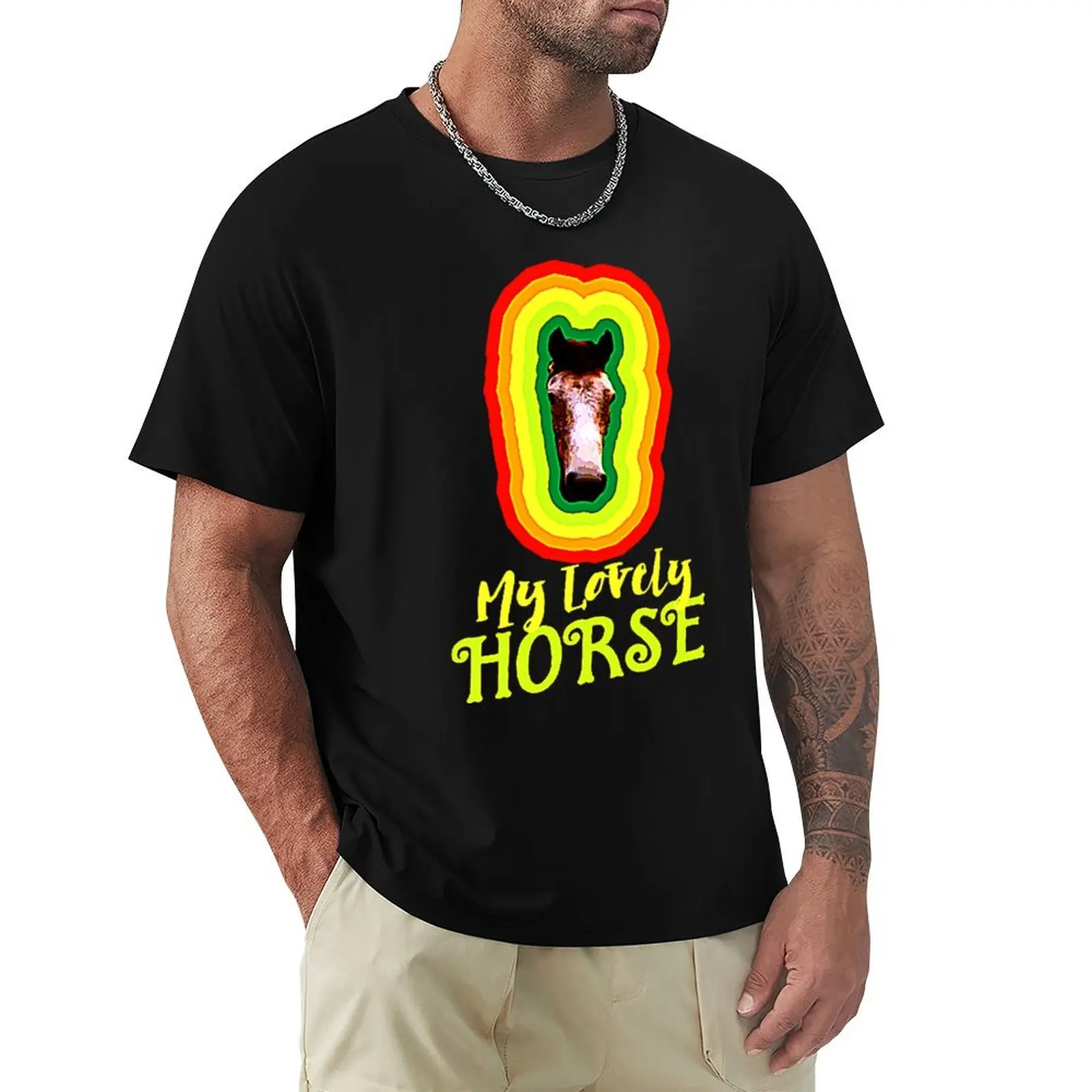 

My Lovely Horse T-Shirt graphic t shirt vintage Luxury man hippie clothes men graphic t shirts