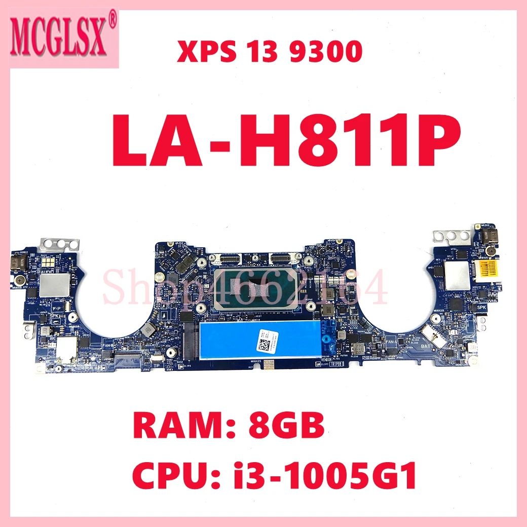 LA-H811P with i3-1005G1 CPU 8GB-RAM Notebook Mainboard For Dell XPS 13 9300 Laptop Motherboard CN-049F09 100% Tested OK