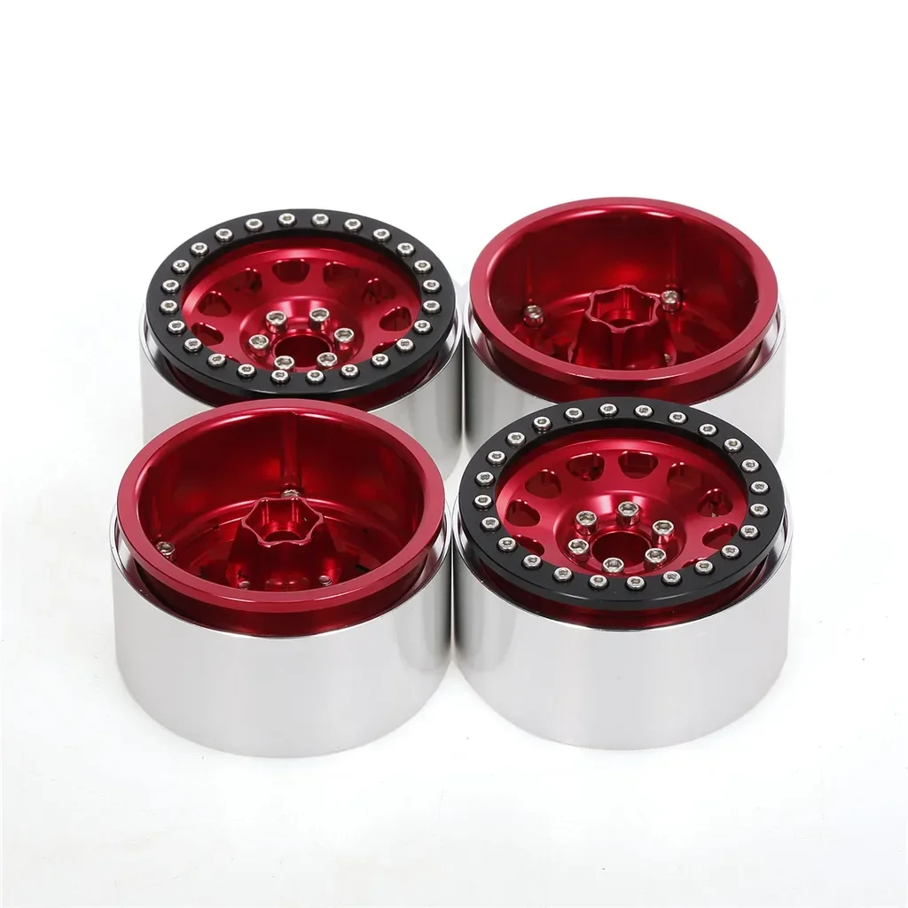 

4PCS 1/10 RC Rock Crawler Aluminum 2.2 Beadlock Wheel Rims for Axial SCX10 RR10 Wraith 90048 90018 Trxs TRX4 TRX-6