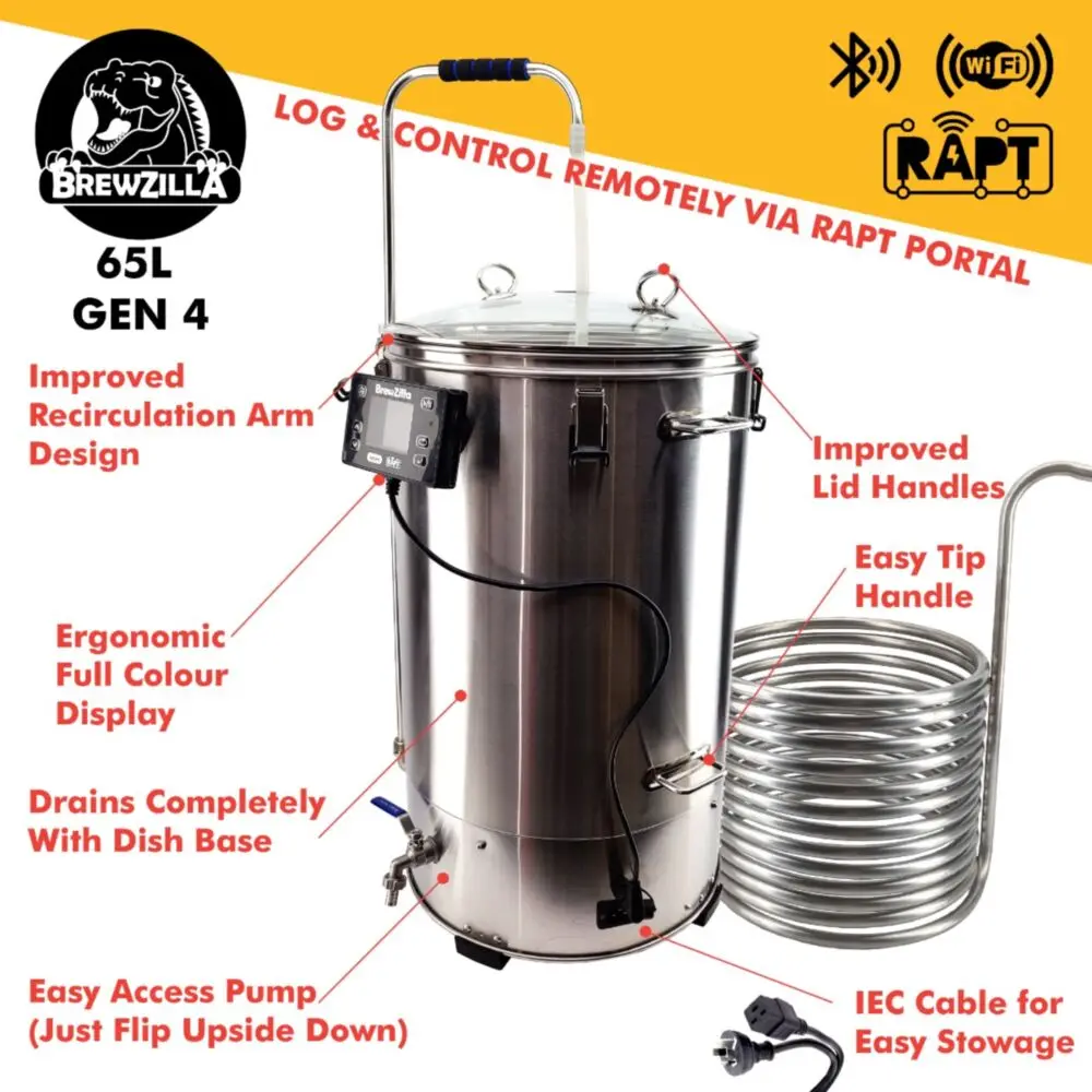 Kegland 65L BrewZilla Gen 4 - Heat Exchanger Dish (HED) Homebrew Beer Heat Brewzilla