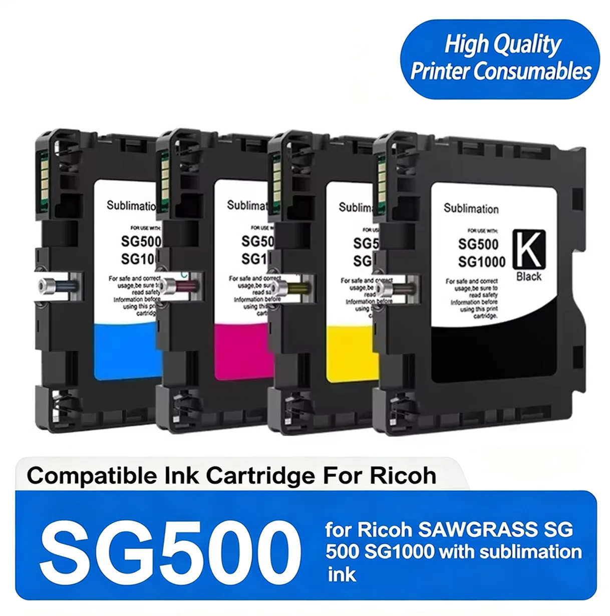 Compatible For SAWGRASS SG500 SG1000 Compatible Ink Cartridge With Chip For Ricoh SAWGRASS SG500 SG1000 With Subliamtion Ink