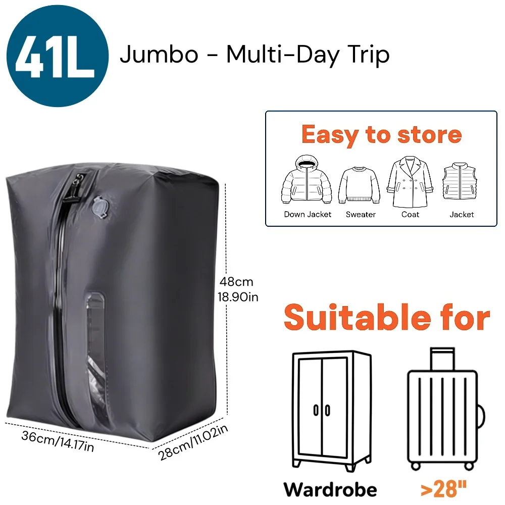 Vakuum-Aufbewahrungsbeutel, Reise-Essentials Koffer-Kleiderorganizer Verpackungstasche Praktisches Zubehör Komprimierbare Packwürfel