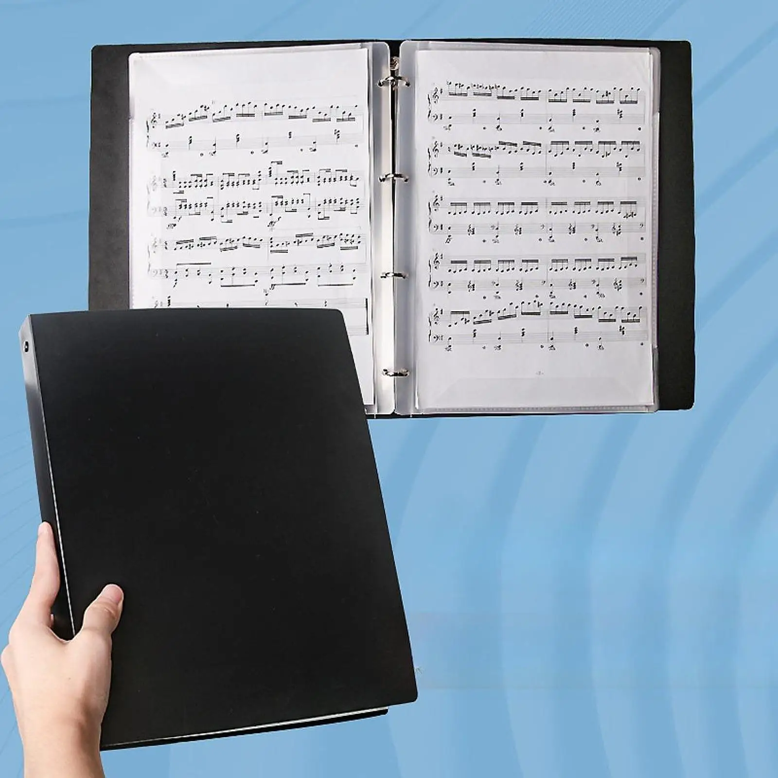 Music Folder Music Sheet Folder Easy Carrying A4 Folder Sleeves Practical Large Capacity Multiuse A4 Document Folder File Binder