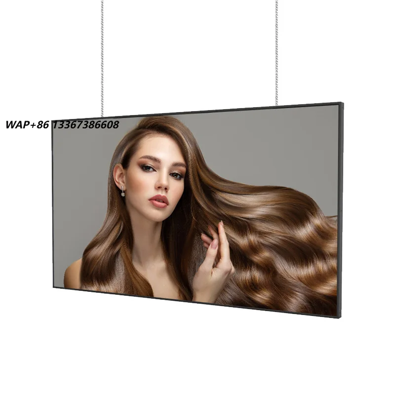 High Brightness 2k/4k LCD Screen Mall Hanging Window Display Facing Wall Mount Tv Advertising Player Digital Signage